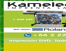 Tablet Screenshot of kameleon.cl